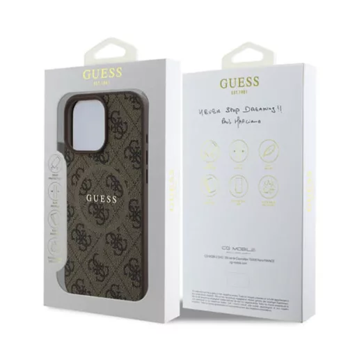 Guess - 4G Gyűrű Klasszikus Logó MagSafe (GUHMP16XG4GFRW) - iPhone 16 Pro Max - Barna