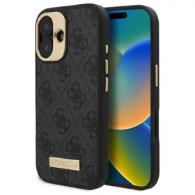   Guess - Keménytok 4G Logós Feliratos MagSafe (GUHMP16SU4GPRK) - iPhone 16 - Fekete