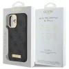 Guess - Keménytok 4G Logós Feliratos MagSafe (GUHMP16SU4GPRK) - iPhone 16 - Fekete