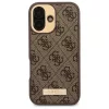 Guess - Keménytok 4G Logós Feliratos MagSafe (GUHMP16SU4GPRW) - iPhone 16 - Barna