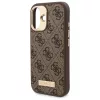 Guess - Keménytok 4G Logós Feliratos MagSafe (GUHMP16SU4GPRW) - iPhone 16 - Barna