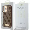 Guess - Keménytok 4G Logós Feliratos MagSafe (GUHMP16SU4GPRW) - iPhone 16 - Barna