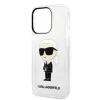 Karl Lagerfeld - Hardcase Transparent (KLHCP14LHNIKTCT) - iPhone 14 Pro - Ikonik Karl Lagerfeld