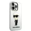 Karl Lagerfeld - Hardcase Transparent (KLHCP14LHNIKTCT) - iPhone 14 Pro - Ikonik Karl Lagerfeld