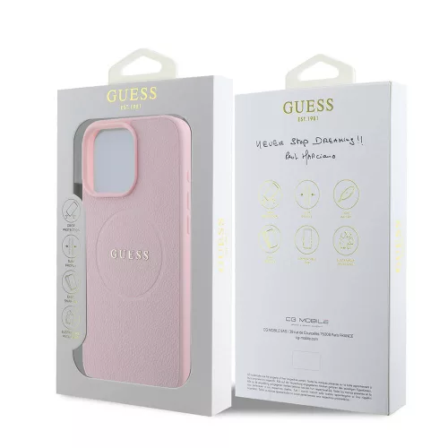 Guess - Arany Gyűrű MagSafe (GUHMP16LPGHSMMP) - iPhone 16 Pro - Rózsaszín