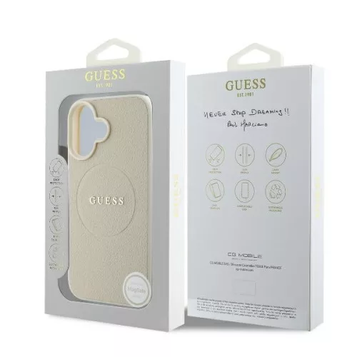 Guess - Arany Gyűrű MagSafe (GUHMP16SPGHSMME) - iPhone 16 - Bézs