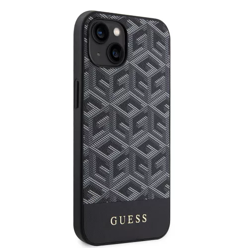 Guess - GCube Csíkos MagSafe (GUHMP15SHGCFSEK) - iPhone 15 - Fekete
