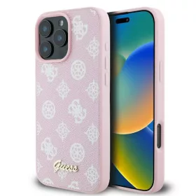   Guess - Bazsarózsás Felirat MagSafe (GUHMP16LPGPYSP) - iPhone 16 Pro - Rózsaszín