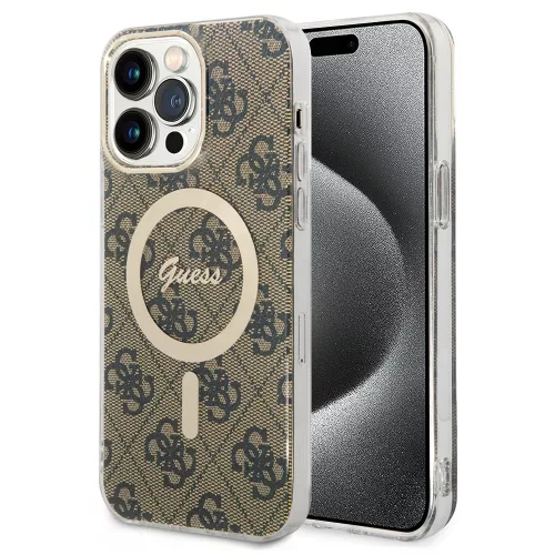 Guess - IML 4G MagSafe (GUHMP15LH4STW) - iPhone 15 Pro - Barna
