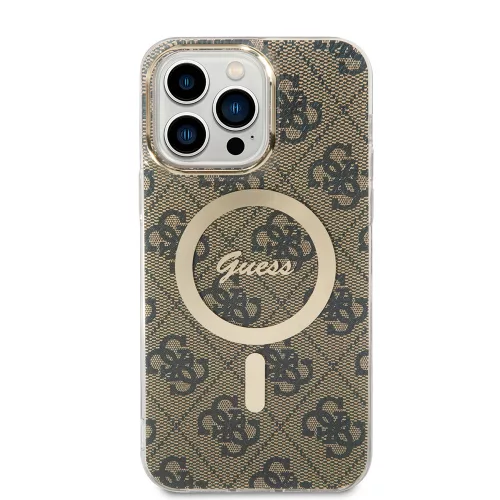 Guess - IML 4G MagSafe (GUHMP15LH4STW) - iPhone 15 Pro - Barna