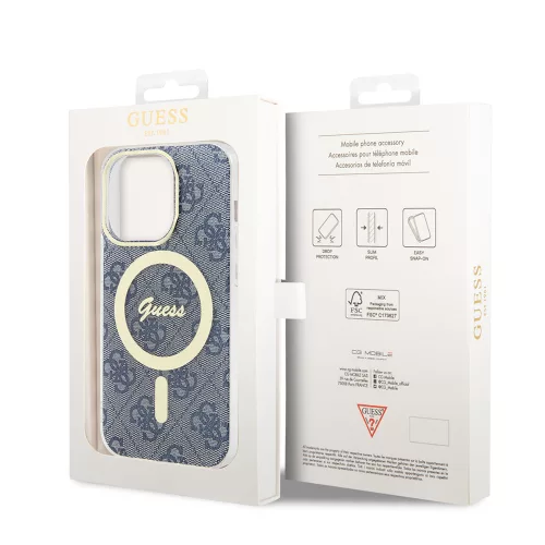 Guess - IML 4G MagSafe (GUHMP15LH4STB) - iPhone 15 Pro - Kék