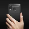 Techsuit - Carbon szilikon tok - Samsung Galaxy A40 - Fekete