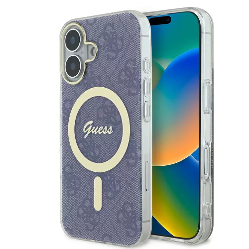 Guess - IML 4G MagSafe (GUHMP16SH4STB) - iPhone 16 - Kék