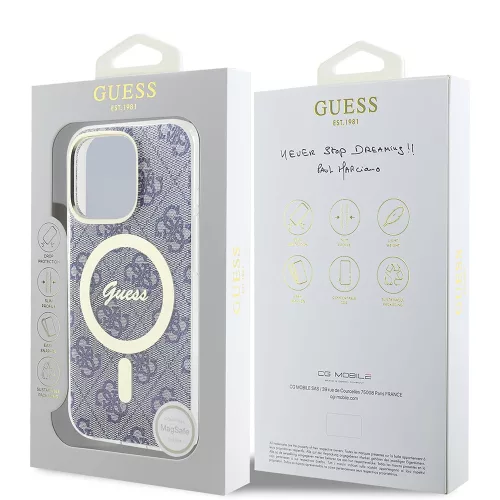 Guess - IML 4G MagSafe (GUHMP16SH4STB) - iPhone 16 - Kék