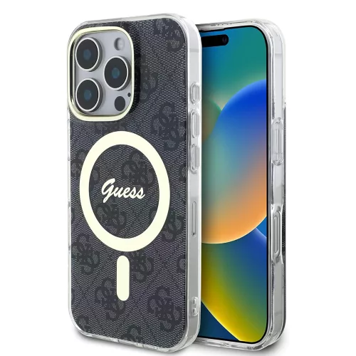 Guess - IML 4G MagSafe (GUHMP16LH4STK) - iPhone 16 Pro - Fekete
