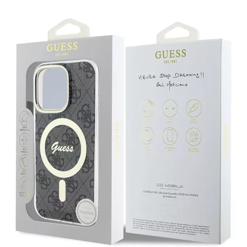 Guess - IML 4G MagSafe (GUHMP16LH4STK) - iPhone 16 Pro - Fekete