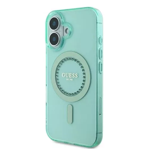 Guess - IML Strasszos MagSafe (GUHMP16MPFTDTEN) - iPhone 16 Plus - Zöld