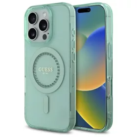   Guess - IML Strasszos MagSafe (GUHMP16LPFTDTEN) - iPhone 16 Pro - Zöld