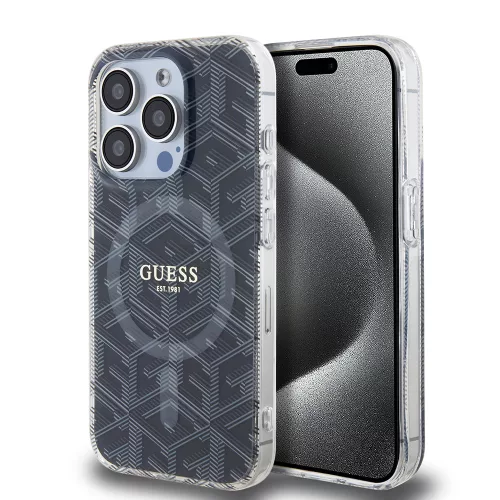 Guess - IML GCube MagSafe (GUHMP15LHGCUSTGK) - iPhone 15 Pro - Fekete