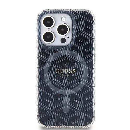 Guess - IML GCube MagSafe (GUHMP15LHGCUSTGK) - iPhone 15 Pro - Fekete