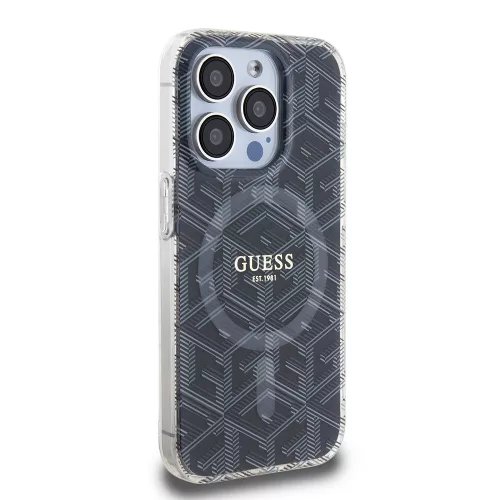 Guess - IML GCube MagSafe (GUHMP15LHGCUSTGK) - iPhone 15 Pro - Fekete