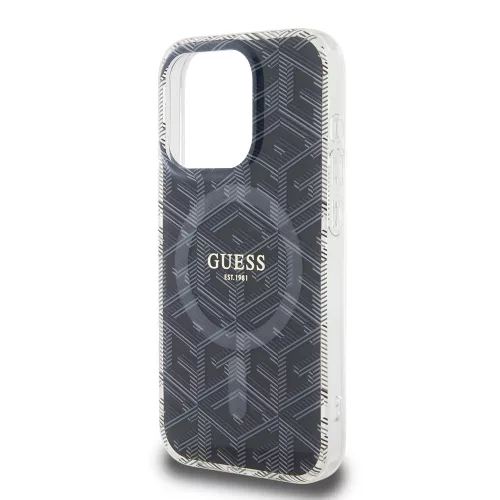 Guess - IML GCube MagSafe (GUHMP15LHGCUSTGK) - iPhone 15 Pro - Fekete