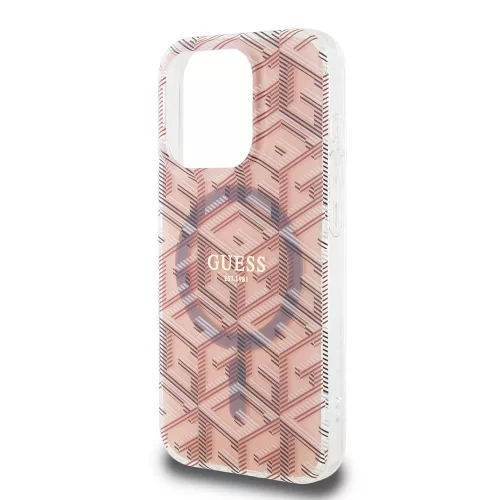 Guess - IML GCube MagSafe (GUHMP15LHGCUSTGP) - iPhone 15 Pro - Rózsaszín