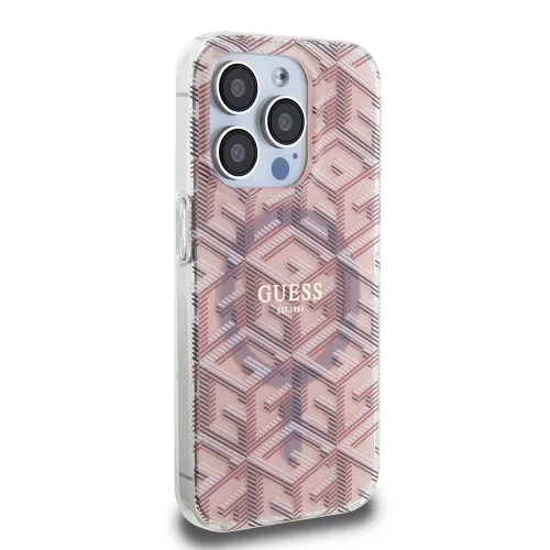 Guess - IML GCube MagSafe (GUHMP15XHGCUSTGP) - iPhone 15 Pro Max - Rózsaszín