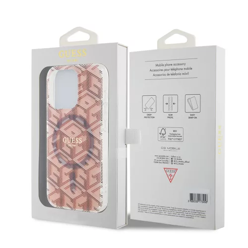 Guess - IML GCube MagSafe (GUHMP15XHGCUSTGP) - iPhone 15 Pro Max - Rózsaszín
