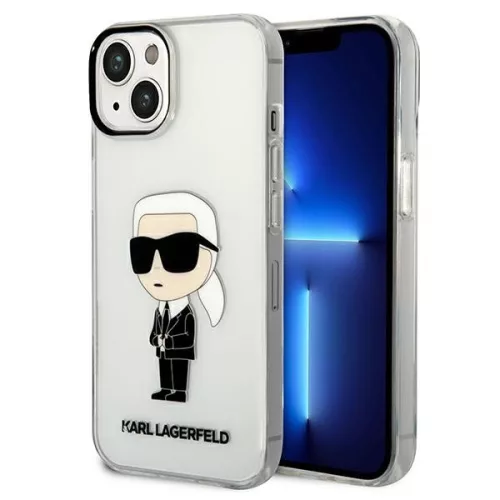 Karl Lagerfeld - Hardcase Transparent (KLHCP14MHNIKTCT) - iPhone 14 Plus - Ikonik Karl Lagerfeld