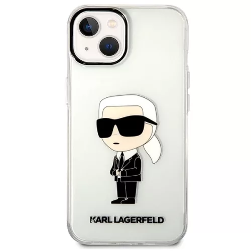 Karl Lagerfeld - Hardcase Transparent (KLHCP14MHNIKTCT) - iPhone 14 Plus - Ikonik Karl Lagerfeld
