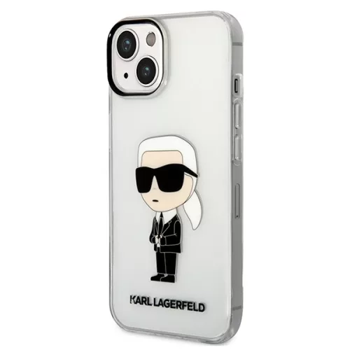 Karl Lagerfeld - Hardcase Transparent (KLHCP14MHNIKTCT) - iPhone 14 Plus - Ikonik Karl Lagerfeld
