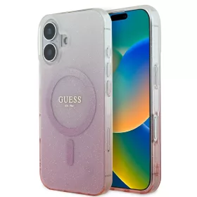   Guess - IML Csillámos Gradiens MagSafe (GUHMP16SHGRCELP) - iPhone 16 - Rózsaszín