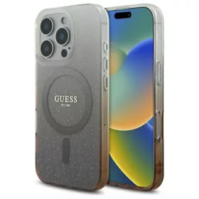   Guess - IML Csillámos Gradiens MagSafe (GUHMP16LHGRCELW) - iPhone 16 Pro - Barna