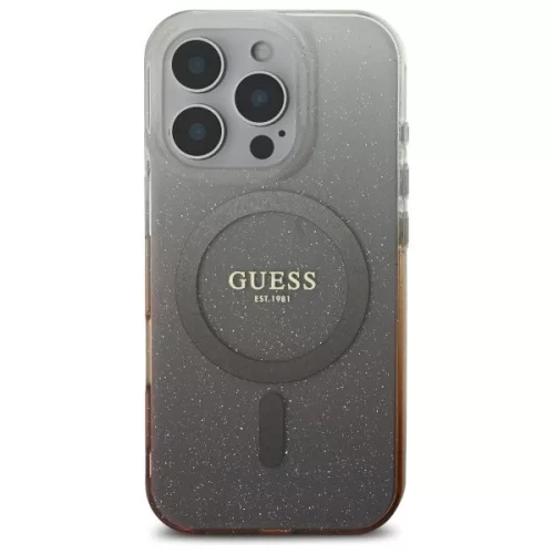 Guess - IML Csillámos Gradiens MagSafe (GUHMP16LHGRCELW) - iPhone 16 Pro - Barna