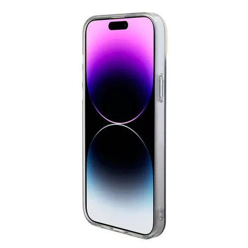 Guess - IML Gyöngyházfényű MagSafe (GUHMP15LHITSK) - iPhone 15 Pro - Szivárvány