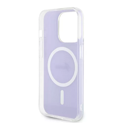 Guess - IML Gyöngyházfényű MagSafe (GUHMP15LHITSU) - iPhone 15 Pro - Lila