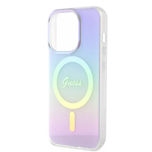 Guess - IML Gyöngyházfényű MagSafe (GUHMP15LHITSU) - iPhone 15 Pro - Lila