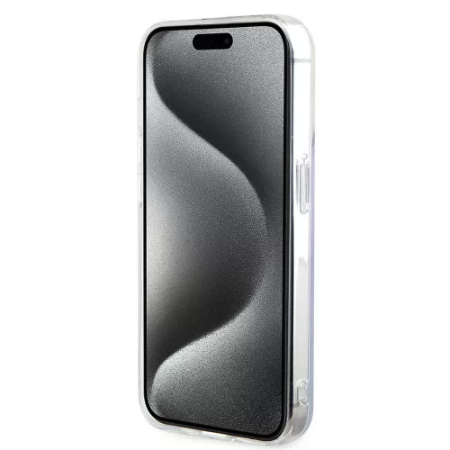 Guess - IML Gyöngyházfényű MagSafe (GUHMP15LHITSU) - iPhone 15 Pro - Lila