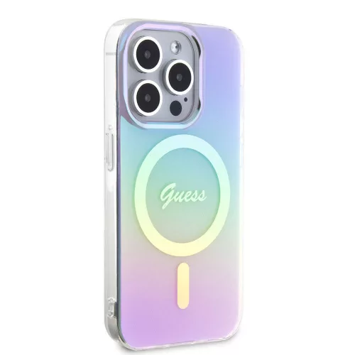 Guess - IML Gyöngyházfényű MagSafe (GUHMP15LHITSU) - iPhone 15 Pro - Lila
