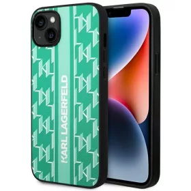   Karl Lagerfeld - Hardcase Monogram (KLHCP14MPGKLSKN) - iPhone 14 Plus - Green Stripe