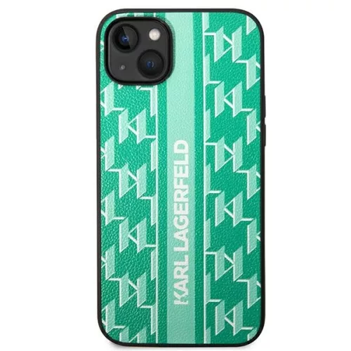 Karl Lagerfeld - Hardcase Monogram (KLHCP14MPGKLSKN) - iPhone 14 Plus - Green Stripe