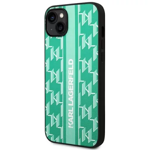 Karl Lagerfeld - Hardcase Monogram (KLHCP14MPGKLSKN) - iPhone 14 Plus - Green Stripe