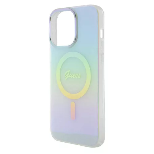 Guess - IML Gyöngyházfényű MagSafe (GUHMP15XHITSQ) - iPhone 15 Pro Max - Türkiz