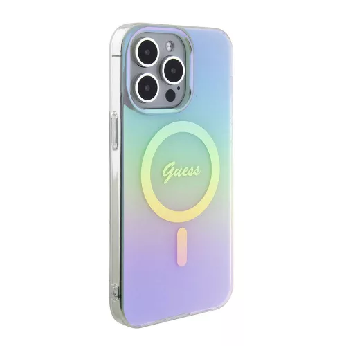 Guess - IML Gyöngyházfényű MagSafe (GUHMP15XHITSQ) - iPhone 15 Pro Max - Türkiz