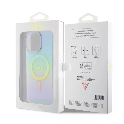 Guess - IML Gyöngyházfényű MagSafe (GUHMP15XHITSQ) - iPhone 15 Pro Max - Türkiz