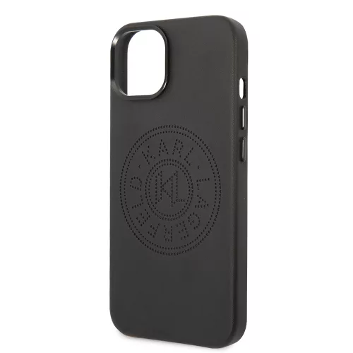 Karl Lagerfeld - Hardcase Leather Perforated (KLHCP14MFWHK) - iPhone 14 Plus - Black