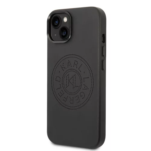 Karl Lagerfeld - Hardcase Leather Perforated (KLHCP14MFWHK) - iPhone 14 Plus - Black