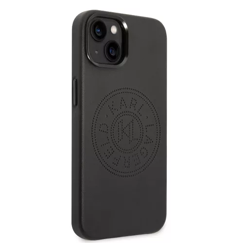 Karl Lagerfeld - Hardcase Leather Perforated (KLHCP14MFWHK) - iPhone 14 Plus - Black