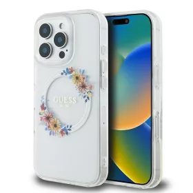   Guess - IML Virágkoszorús MagSafe (GUHMP16LHFWFCT) - iPhone 16 Pro - Átlátszó